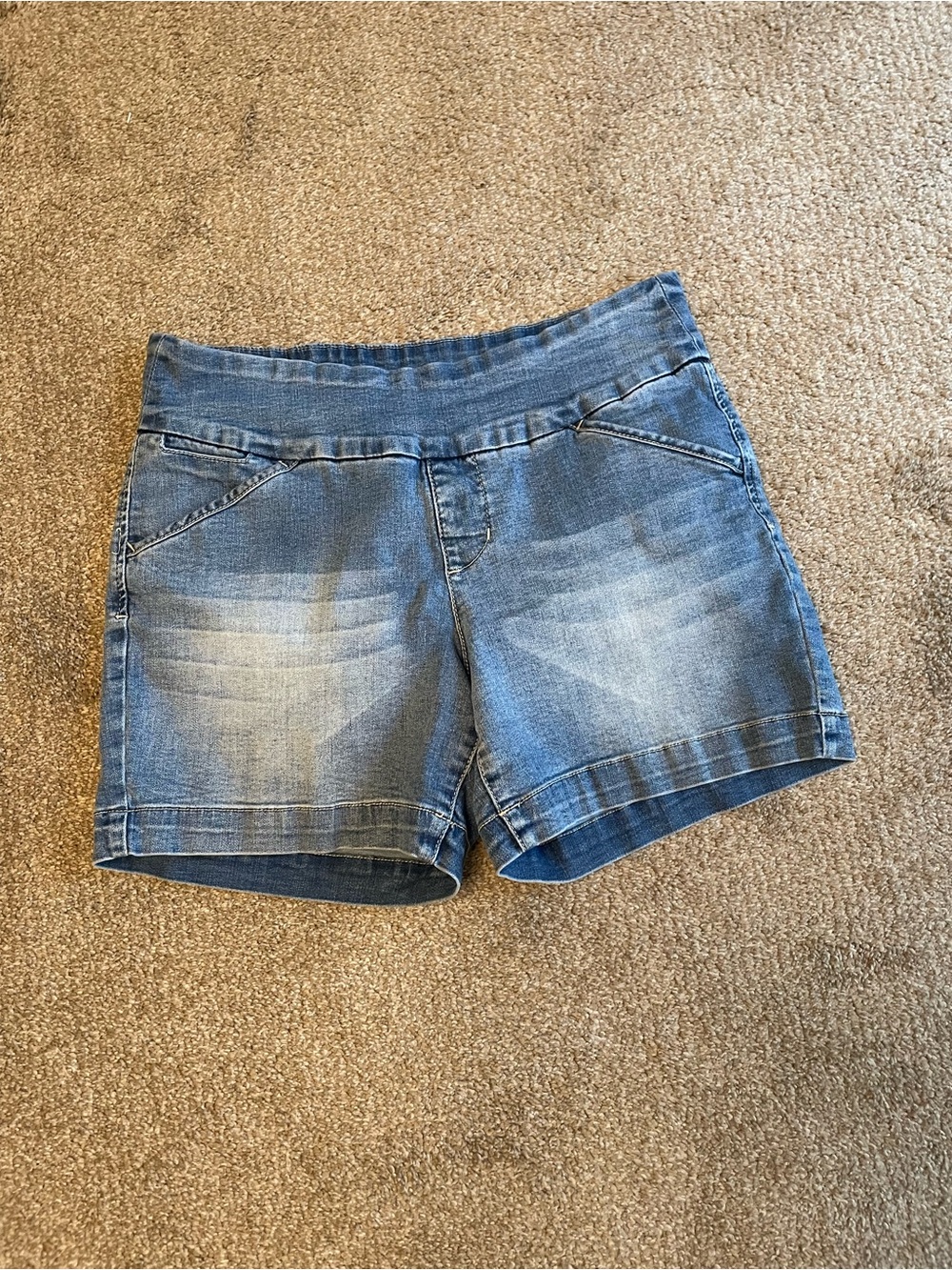 Jag Jeans Pull On Stretch Medium Wash Mid Rise Denim Shorts Size 10